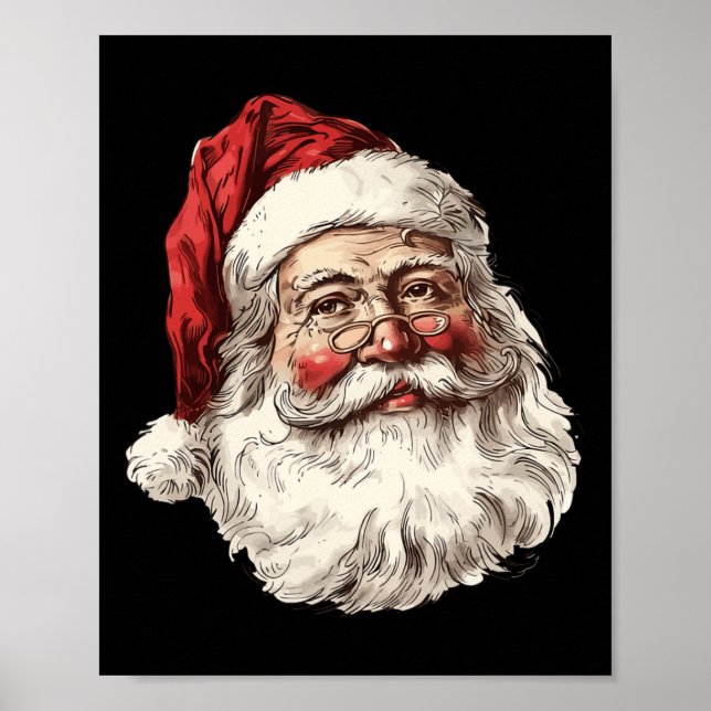 Vintage Weihnachtsfeiertage Weihnachtsfamilie Matc Poster (Vorne)