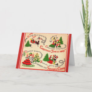 Vintage - Weihnachtsfreude, Feiertagskarte