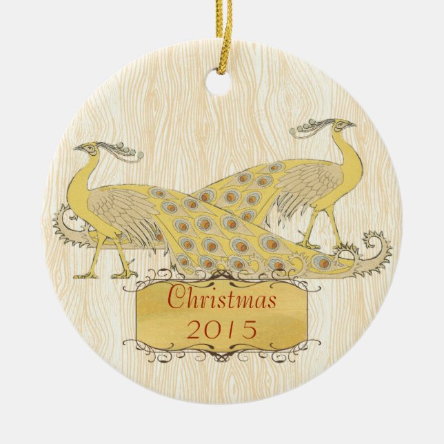 Vintage Weihnachtsfriedhöfe Keramik Ornament (Vorne)