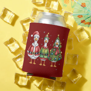 Vintage-Weihnachtsgans-Santa-Ente-Silly Gans Dosenkühler