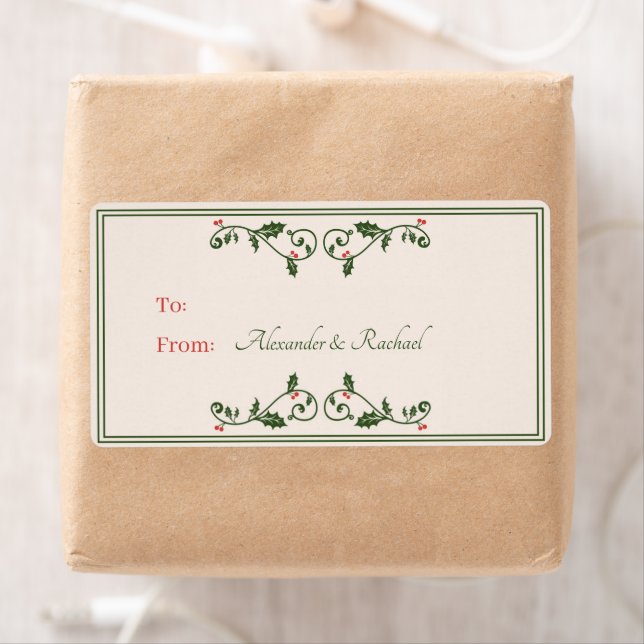 Vintage Weihnachtsgeschenk-Tag Holry Berry (Insitu)