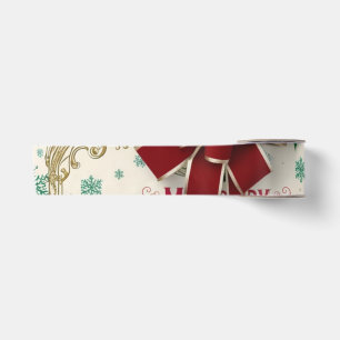 Vintage-Weihnachtsgeschenk-Verpackungspapier Satinband
