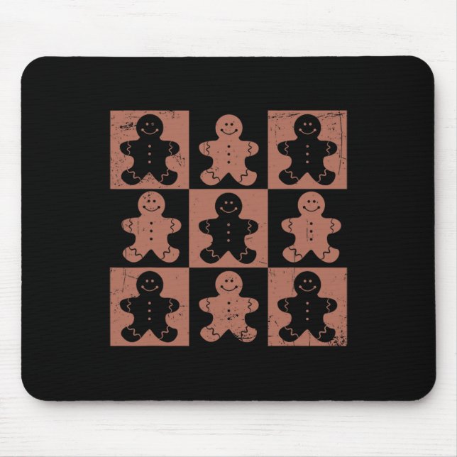 Vintage-Weihnachtsgeschenke Frauen Männer Lebkuche Mousepad (Vorne)