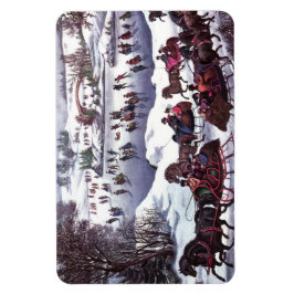 Vintage Weihnachtsgeschenke im Winter Magnet