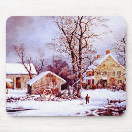 Vintage Weihnachtsgeschenke im Winter Mousepad