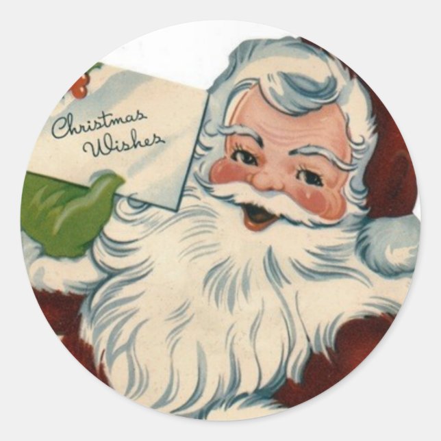 Vintage Weihnachtsgeschenke Runder Aufkleber (Vorderseite)