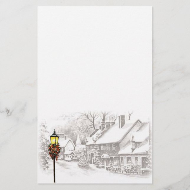 Vintage Weihnachtsgeschosse Briefpapier (Vorderseite)