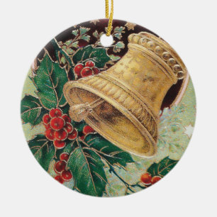 Vintage-Weihnachtsglocke Keramikornament