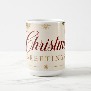 Vintage-Weihnachtsglocke Kiefernzweig Weihnachtsst Kaffeetasse