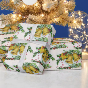 Vintage-Weihnachtsglocken gekachelt Geschenkpapier