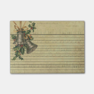 Vintage-Weihnachtsglocken & Notenblöcke Post-it Klebezettel