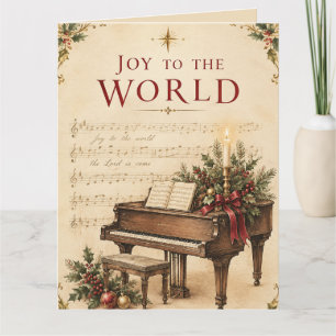 Vintage-Weihnachtsgruß im Stil klassischer Musik Karte
