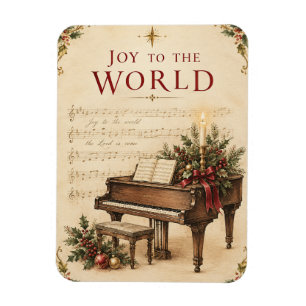 Vintage-Weihnachtsgruß im Stil klassischer Musik Magnet