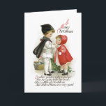 Vintage Weihnachtsgruß-Karten-traditionelle Karte<br><div class="desc">Diese Vintage Weihnachtskarte ist- die perfekte Weise,  Ihre geliebten frohen Weihnachten zu wünschen dieses Jahr. Eine Vintage Illustration kennzeichnend,  ist diese Karte sicher,  auf dem Regal heraus zu stehen.</div>