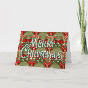 Vintage-Weihnachtsgrußkarte Dankeskarte