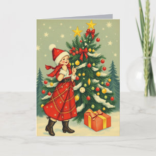 Vintage-Weihnachtsillustration Karte