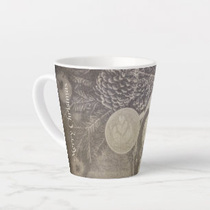 Vintage-Weihnachtskaffee und Kekse Milchtasse