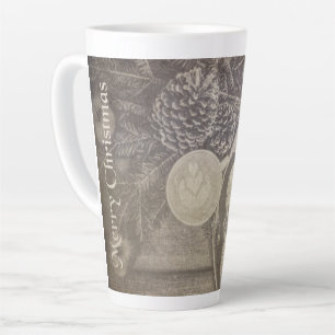 Vintage-Weihnachtskaffee und Kekse Milchtasse