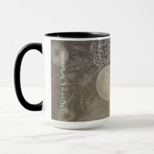 Vintage-Weihnachtskaffee und Kekse Tasse