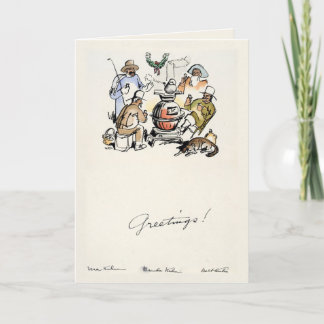 Vintage-Weihnachtskarte 1932 | Walt Kuhn Freunde Karte