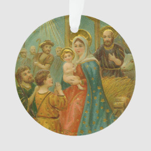 Vintage-Weihnachtskarte aus der Edwardianischen Är Ornament