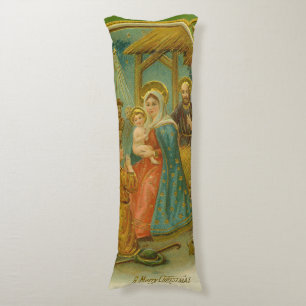 Vintage Weihnachtskarte aus der Edwardianischen Är Seitenschläferkissen
