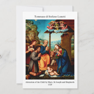 Vintage Weihnachtskarte der Renaissance-Krippe Feiertagskarte