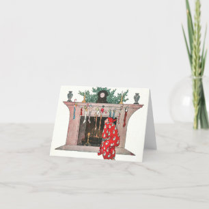 Vintage Weihnachtskarte des 19. Jahrhunderts Feiertagskarte