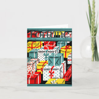 Vintage Weihnachtskarte des Fortune Magazine 1936 Feiertagskarte