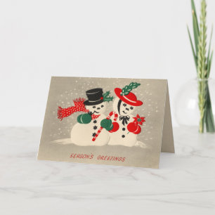 Vintage Weihnachtskarte Feiertagskarte