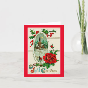 Vintage Weihnachtskarte Feiertagskarte
