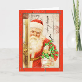 Vintage Weihnachtskarte Feiertagskarte