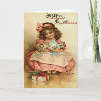 Vintage Weihnachtskarte Feiertagskarte