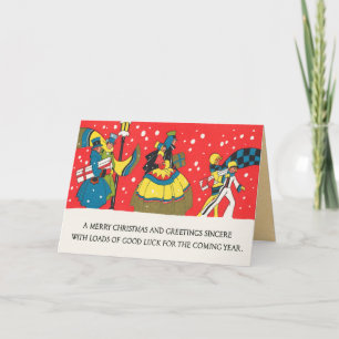 VIntage Weihnachtskarte Feiertagskarte