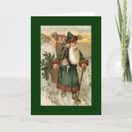 Vintage Weihnachtskarte Feiertagskarte