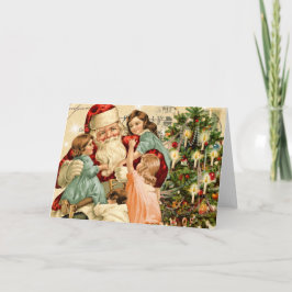 Vintage Weihnachtskarte Feiertagskarte