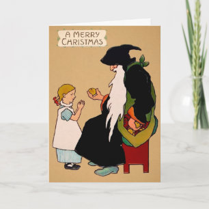 Vintage Weihnachtskarte Feiertagskarte