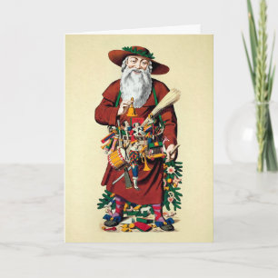 Vintage Weihnachtskarte Feiertagskarte