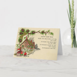 Vintage Weihnachtskarte Feiertagskarte