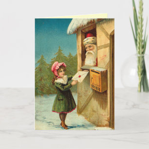 Vintage Weihnachtskarte Feiertagskarte