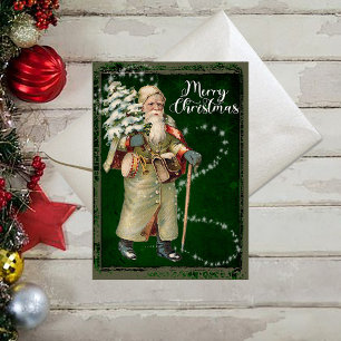 Vintage Weihnachtskarte Feiertagskarte
