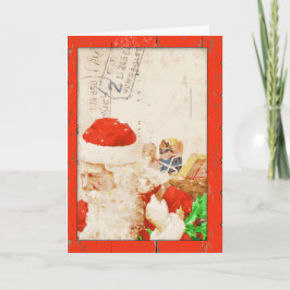 Vintage Weihnachtskarte Feiertagskarte