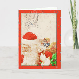 Vintage Weihnachtskarte Feiertagskarte