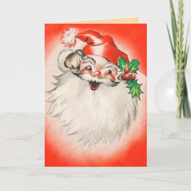 Vintage Weihnachtskarte Feiertagskarte (Vorderseite)