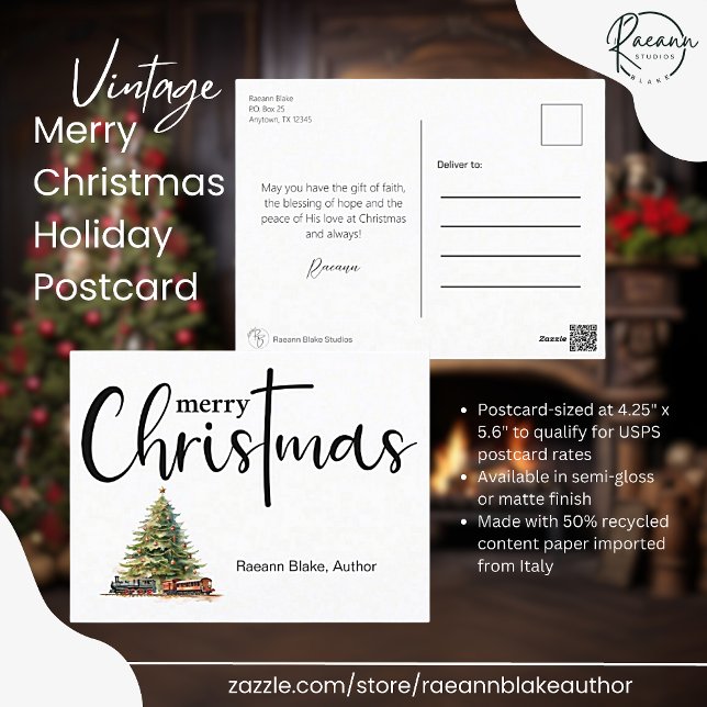 Vintage Weihnachtskarte Feiertagspostkarte (Von Creator hochgeladen)