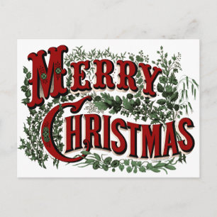 Vintage-Weihnachtskarte Feiertagspostkarte