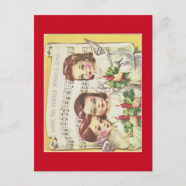 Vintage Weihnachtskarte Feiertagspostkarte (Vorderseite)