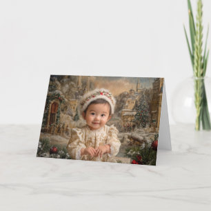 Vintage Weihnachtskarte für Babys Karte