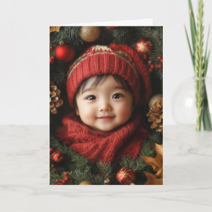 Vintage Weihnachtskarte für Babys Karte