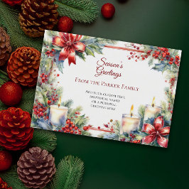 Vintage Weihnachtskarte für das Wasser Feiertagskarte